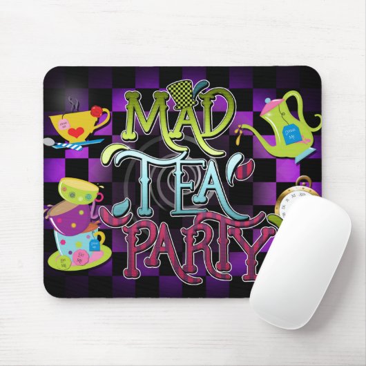 VERRÜCKTE TEAPARTY Whimsical Dekor Computer-Mauspa Mousepad (Mit Mouse)