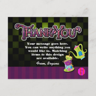 VERRÜCKTE TEAPARTY Wonderland Geburtstag DANKE Kar