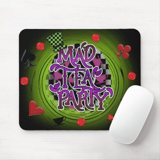 VERRÜCKTE TEEPARTY Skurrile Dekoration Computer-Ma Mousepad (Mit Mouse)