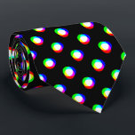 Verrückte Tupfen-kundenspezifischer schwarzer Krawatte<br><div class="desc">Hier haben Sie das klassische Tupfenmuster aber jetzt mit den Primärfarben des verschobenen Lichtes: rot, grün und Blau und ihre überschnittenen Farben über einem schwarzen Hintergrund (da Polkapunkte abgeschieden sind, wollte der Hintergrund ist transparent, Sie eine andere Farbe für den Hintergrund versuchen). So schauen sie, als ob sie verrückt sind,...</div>