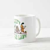 VERRÜCKTE VEGGIE-DAME KAFFEETASSE (VorderseiteRechts)