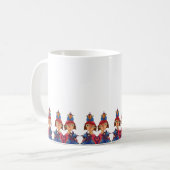 Verrückte Vogel Katzenlady Kaffeetasse (Vorderseite Links)