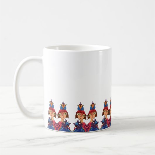 Verrückte Vogel Katzenlady Kaffeetasse (Links)