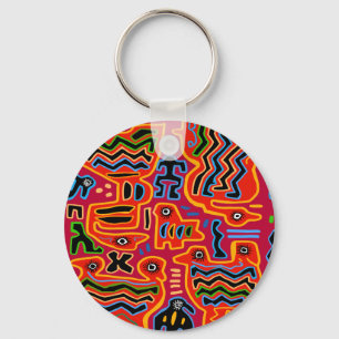 Verrückte Vögel mit zwei Köpfen Schlüsselanhänger