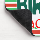 Verrückte Vogeldame Mousepad (Ecke)