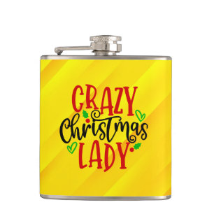Verrückte Weihnachtslady-84654 Flachmann