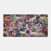 Verrückte Welt der Aufkleber Schreibtischunterlage (Vorderseite)