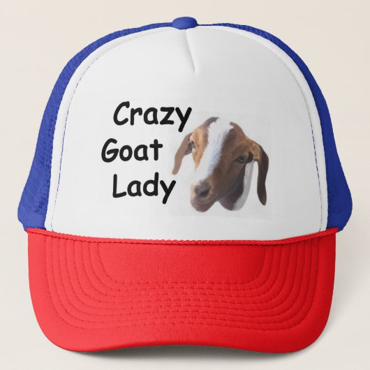 Verrückte Ziegen-Dame Hat Truckerkappe (Vorderseite)