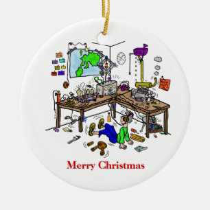 Verrückte Zuhause Brew Schinken-Radio- Keramik Ornament