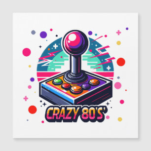 verrückter 80er Old School Stil Magnetkarte