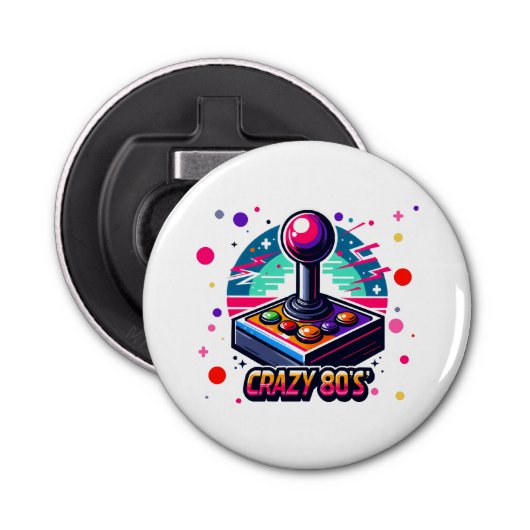 verrückter 80er Old School Style Flaschenöffner (Vorderseite)