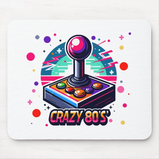 verrückter 80er Old School Style Mousepad (Vorne)