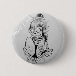 Verrückter Affe-Knopf Button