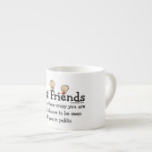 Verrückter bester Freund Espressotasse (Vorderseite Rechts)