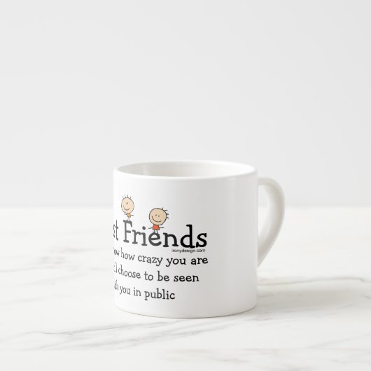 Verrückter bester Freund Espressotasse (Vorderseite Rechts)