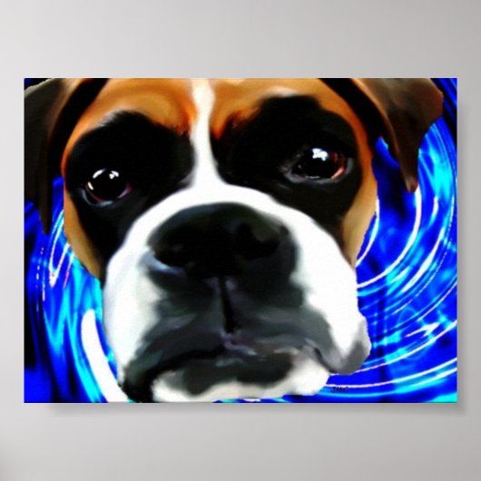 verrückter Boxer Poster (Vorne)