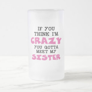 Verrückter Bruder Mattglas Bierglas