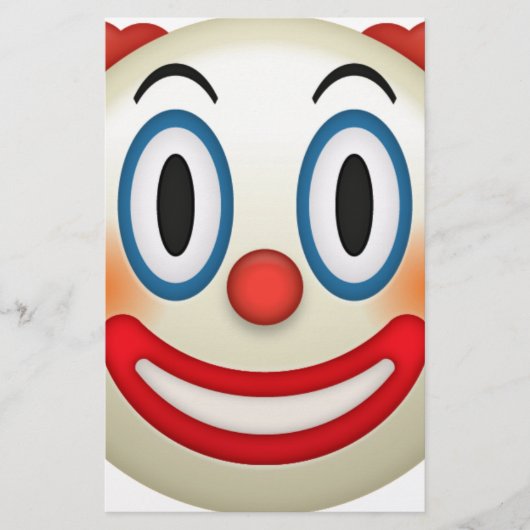 Verrückter Clown Emoji Briefpapier (Vorderseite)