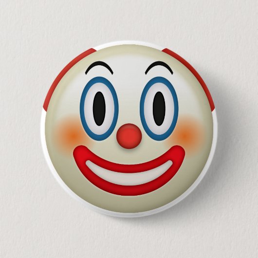 Verrückter Clown Emoji Button (Vorderseite)