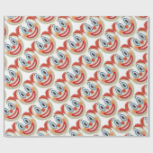 Verrückter Clown Emoji Geschenkpapier (Flach)