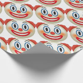 Verrückter Clown Emoji Geschenkpapier (Ecke)