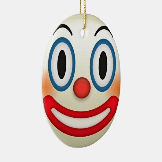 Verrückter Clown Emoji Keramik Ornament (Rechts)