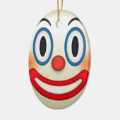 Verrückter Clown Emoji Keramik Ornament (Links)