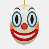 Verrückter Clown Emoji Keramik Ornament (Vorne)