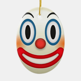 Verrückter Clown Emoji Keramik Ornament