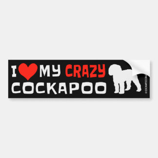 Verrückter Cockapoo Autoaufkleber