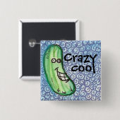 Verrückter cooler Gurkenknopf Button (Vorne & Hinten)