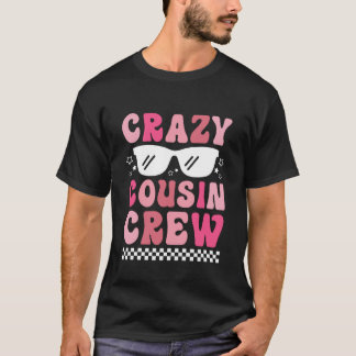 Verrückter Cousin Club Retro passende Familien Cou T-Shirt