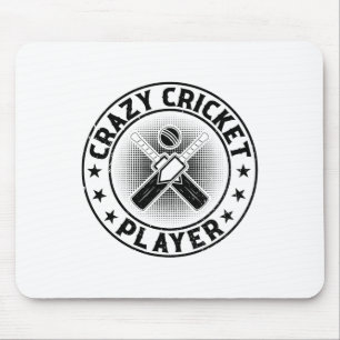 Verrückter Cricket-Spieler - Cricketspielender Cri Mousepad