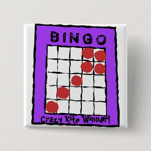 Verrückter Drachen-Sieger! Bingoknopf Button (Vorderseite)