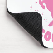 verrückter Einhorndamenkreis im Rosa Mousepad (Ecke)