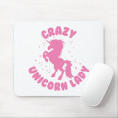 verrückter Einhorndamenkreis im Rosa Mousepad (Mit Mouse)