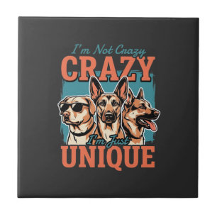 Verrückter einzigartiger Hundeliebhaber Fliese
