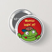 Verrückter Froschknopf Button (Vorne & Hinten)