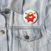 Verrückter geisteskranker kleiner Monster- Knopf Button (Beispiel)