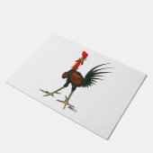 Verrückter Hahn Fußmatte (Schrägansicht)