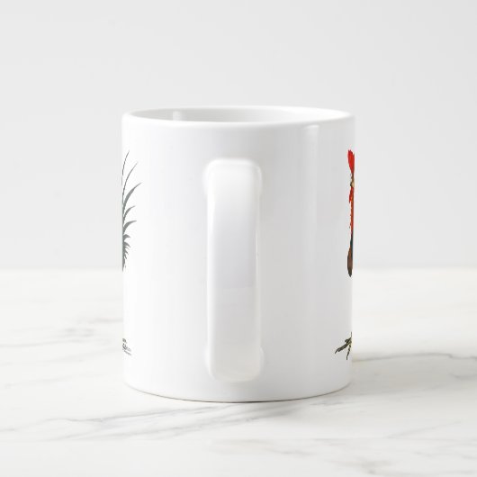Verrückter Hahn Jumbo-Tasse (Rückseite)
