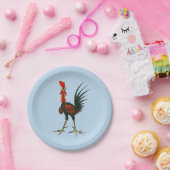 Verrückter Hahn Pappteller (Party)