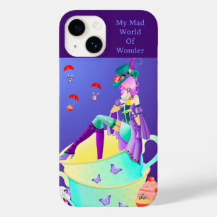 Verrückter Hatter in Teetasse Wunderland Kunst Case-Mate iPhone 14 Hülle