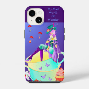 Verrückter Hatter in Teetasse Wunderland Kunst iPhone 14 Hülle