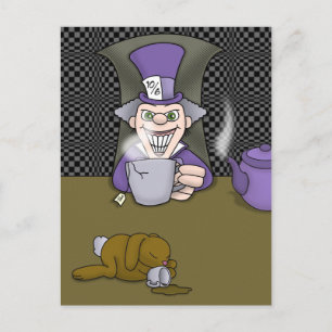 Verrückter-Hatter-Postkarte Postkarte