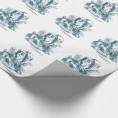 Verrückter-Hatter-Tee-Party Geschenkpapier (Ecke)