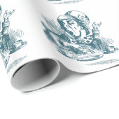 Verrückter-Hatter-Tee-Party Geschenkpapier (Rolleneckpunkt)