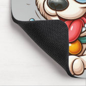 Verrückter Hund Mousepad (Ecke)