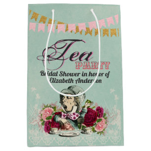 Verrückter Hütter Alice Vintage-Teeparty Brautdusc Mittlere Geschenktüte