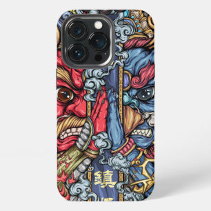 Verrückter Japan Samurai Drache Graffiti iPhone 13 Pro Hülle
